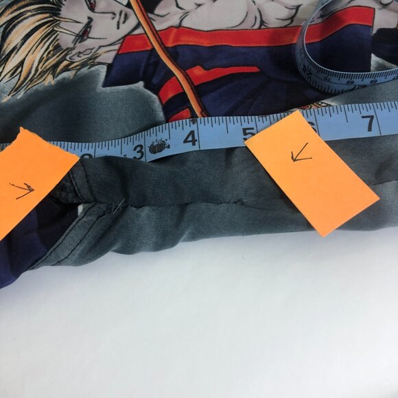 MT:2 VTG Men Rockabilly Anime Samurai Ninja Japanese Script Button Down Shirt XL - Picture 11 of 13